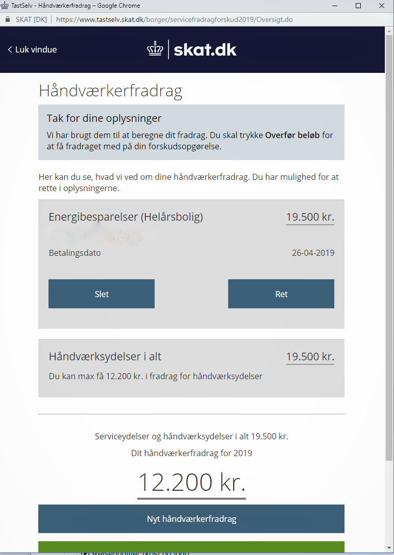 Håndværkerfradrag guide - trin 5