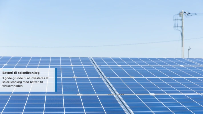 Derfor skal virksomheder investere i et solcelleanlæg med batteri.