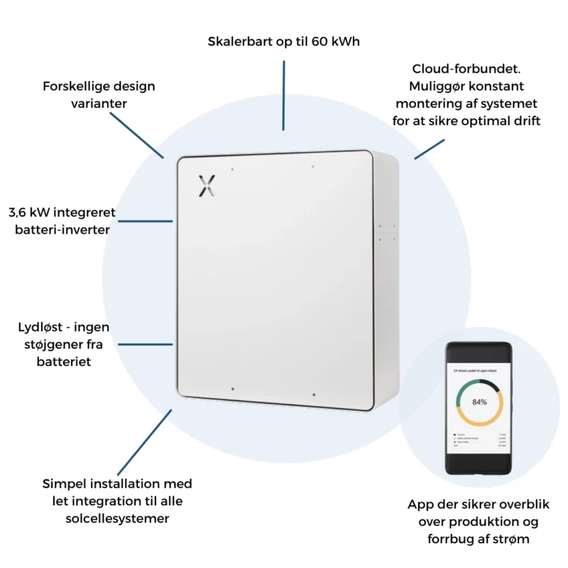 Xolta solcellebatteri, til private hjem