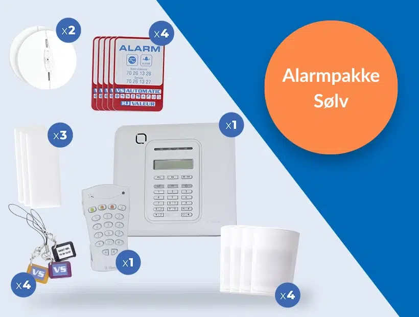 Alarmpakke sølv slider tablet