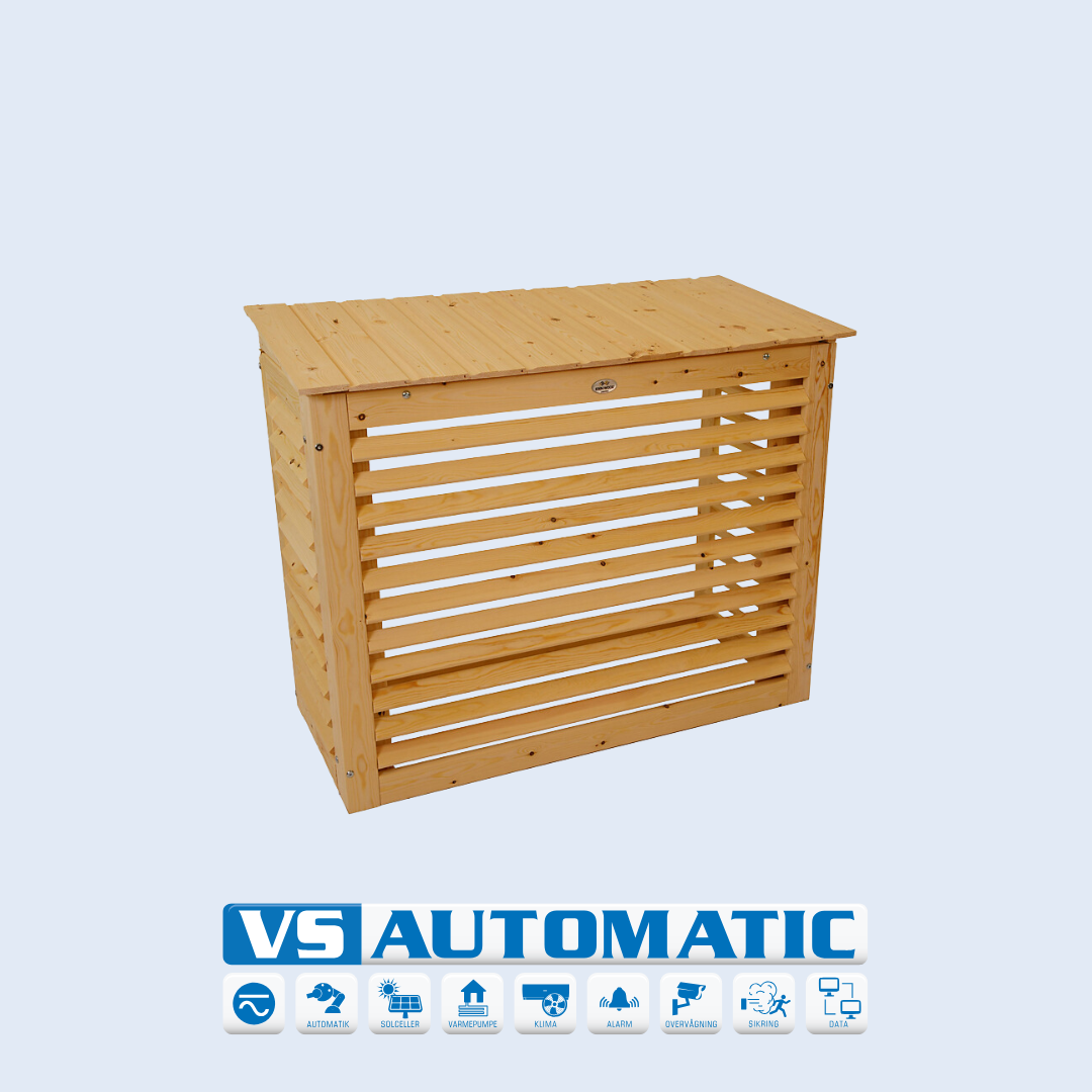 Varmepumpeskjuler i fyrtræ