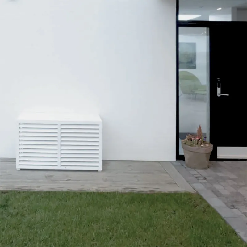 Varmepumpeskjuler i kombiplast, i hvid