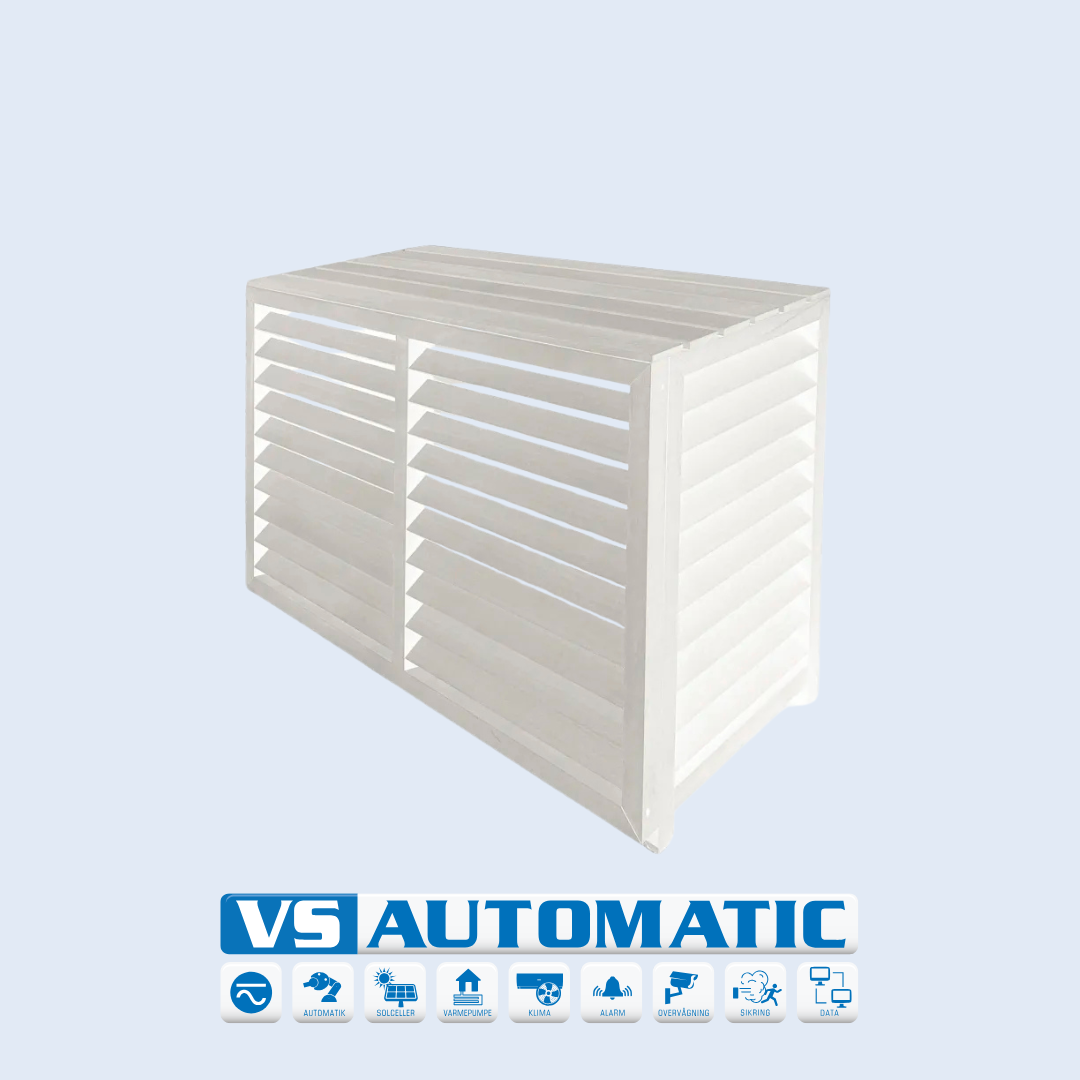 Varmepumpeskjuler i kompositplast, hvid 2