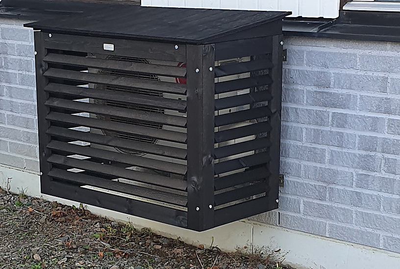 Varmepumpeskjuler sort Miljæbillede