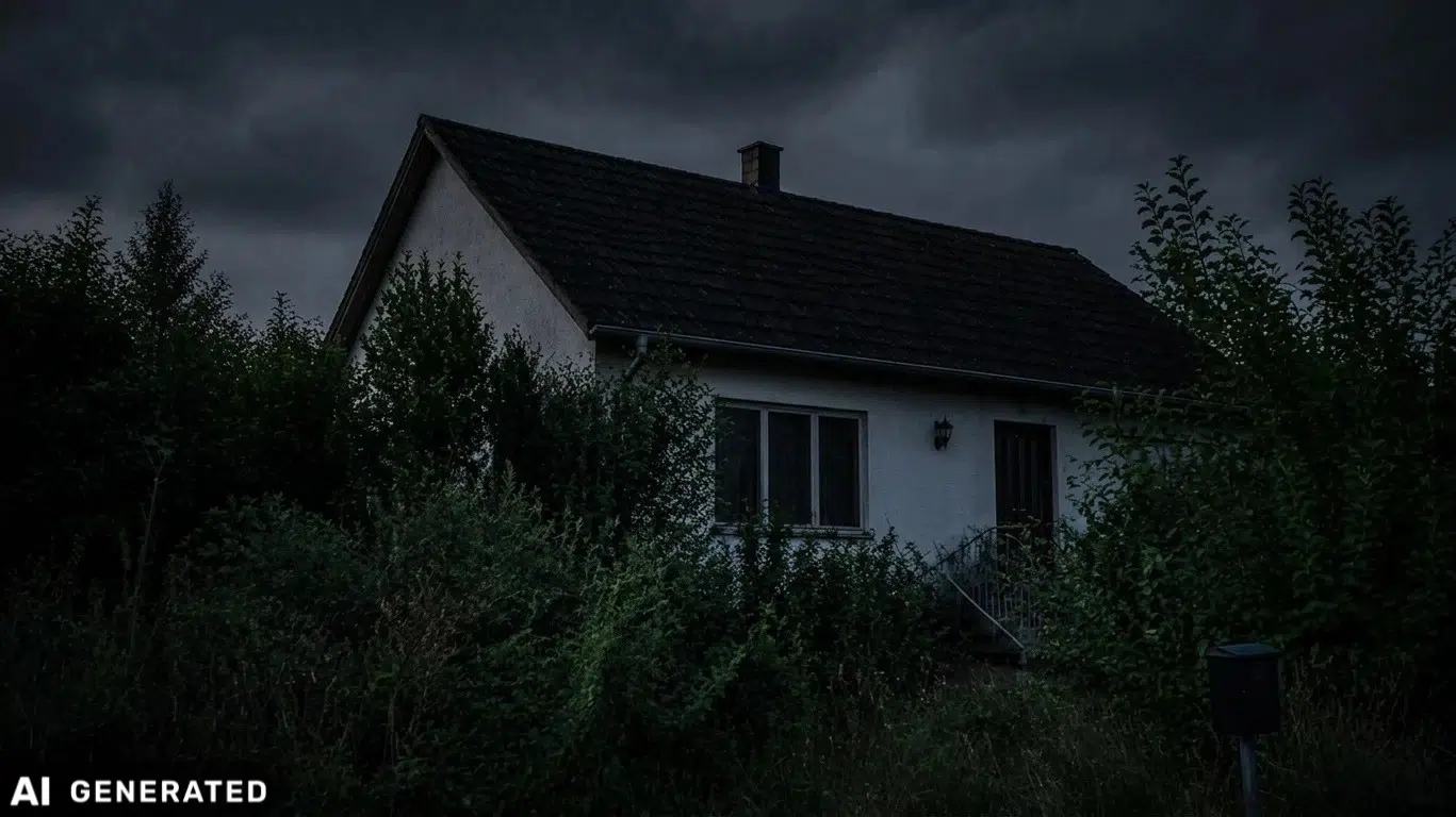 Mørkt forladt hus, som kan lokke indbrudstyve til