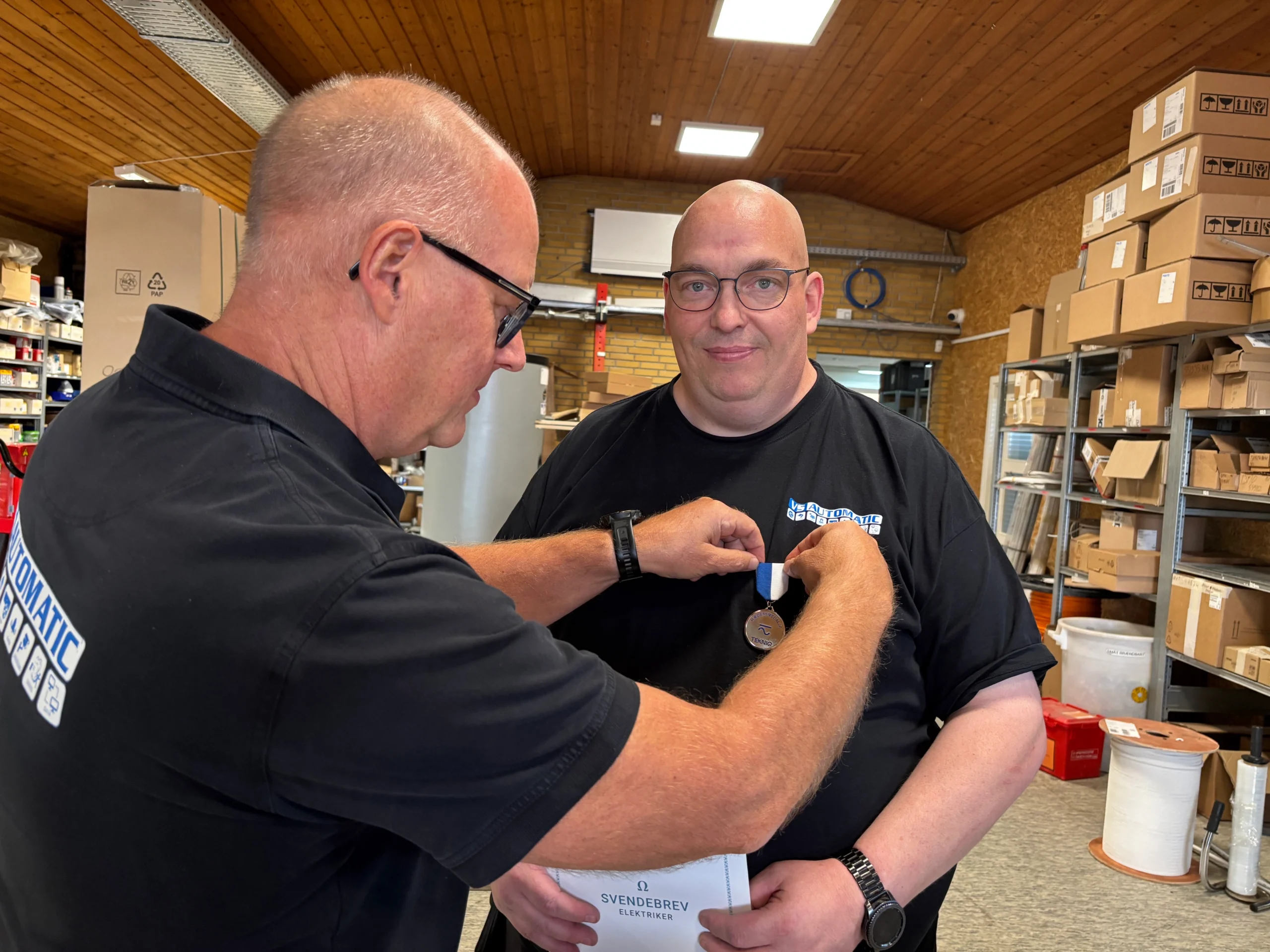 TEKNIQs hædersmedalje - Carsten Nielsen Olsen og Torben Steffensen